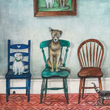 Musical Chairs Canvas Art Print by Joe Ramm