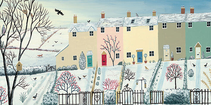 Winter Row Canvas Art Print by Jo Grundy