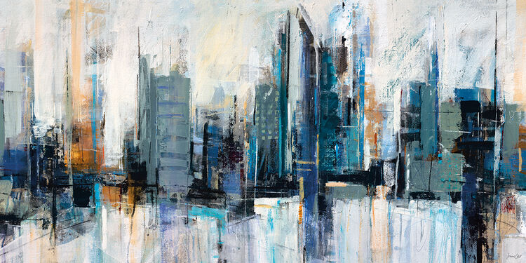 City Skyline I Canvas Art Print by Joanne Last