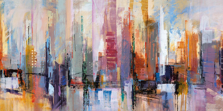 City Skyline II Canvas Art Print by Joanne Last