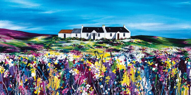 Fields in Bloom Canvas Art Print by Avril Thomson Smith