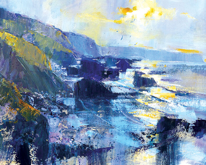 Tregardock Beach, December Canvas Art Print by Chris Forsey