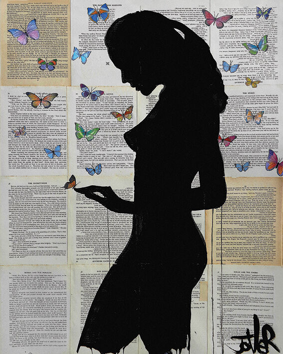 Butterflies Canvas Art Print by Loui Jover