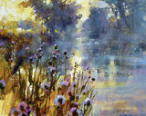 Riverside Sunrise Canvas Art Print by Chris Forsey