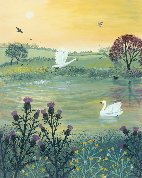 Morning Flight Canvas Art Print by Jo Grundy