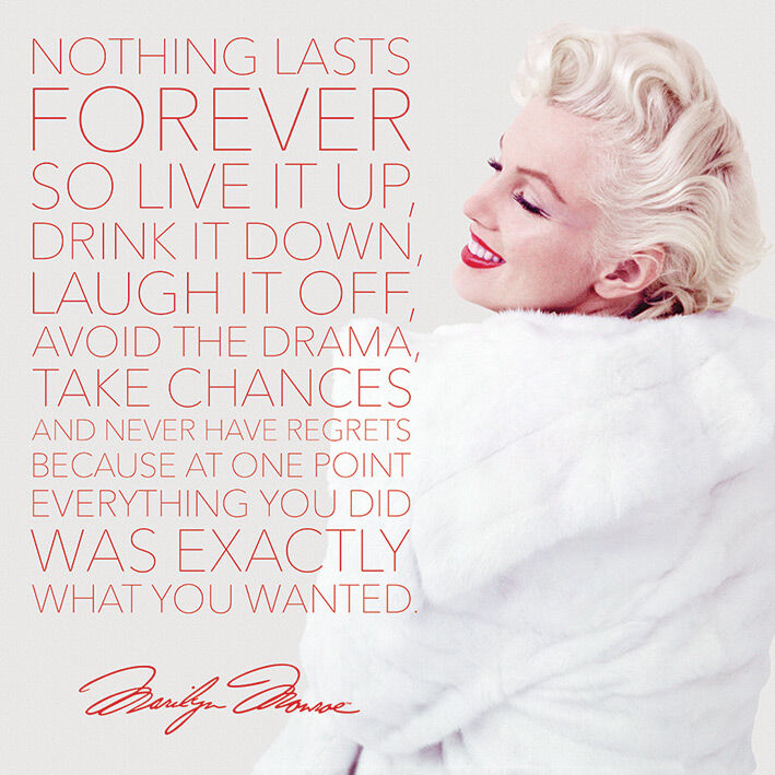 Nothing Lasts Forever Canvas Art Print of Marilyn Monroe