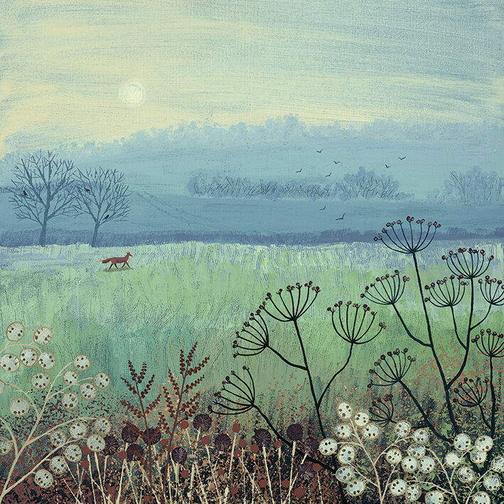 Misty Morning Canvas Art Print by Jo Grundy