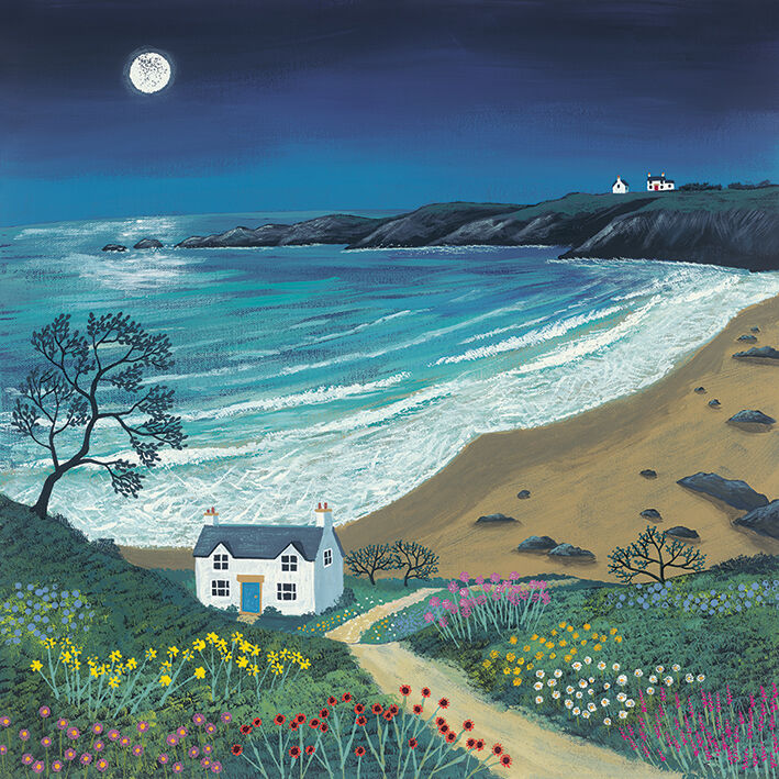 The Path to Moonlight Bay Canvas Art Print by Jo Grundy