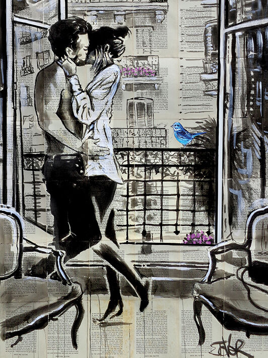 Room for Two Canvas Art Print by Loui Jover