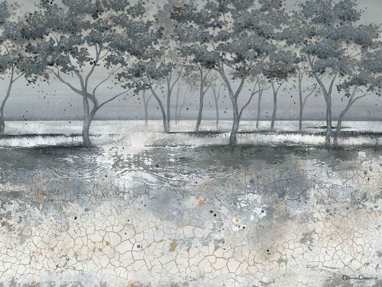 Frosted Trees Canvas Art Print by Diane Demirci
