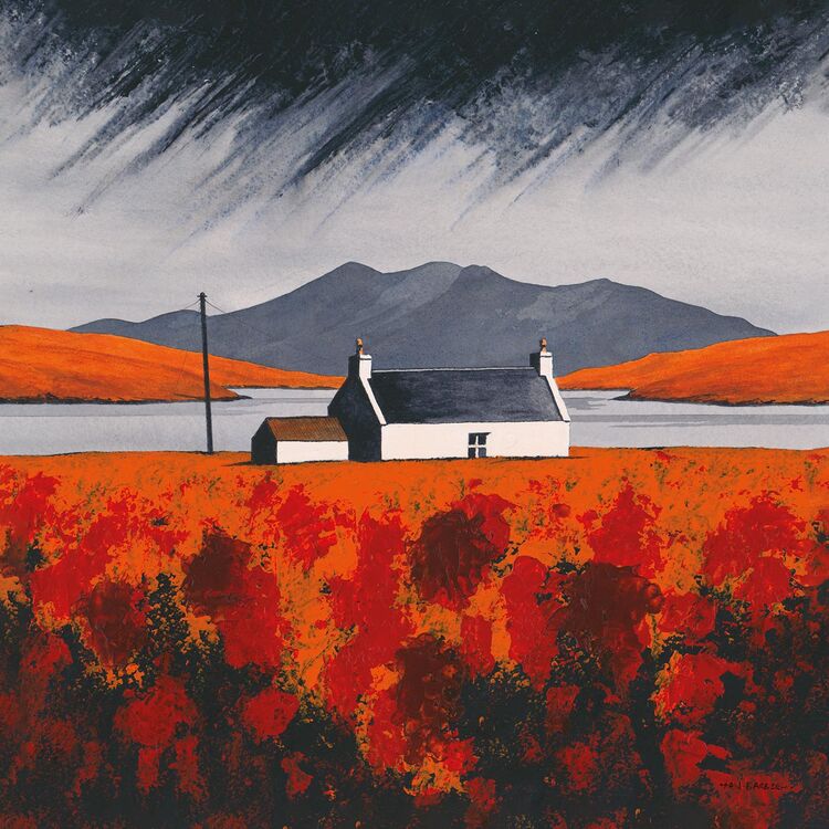 Loch Erisort - Autumn Canvas Art Print by Anthony Barber