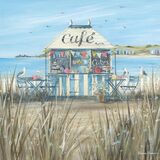 Beach Café Canvas Art Print by Diane Demirci