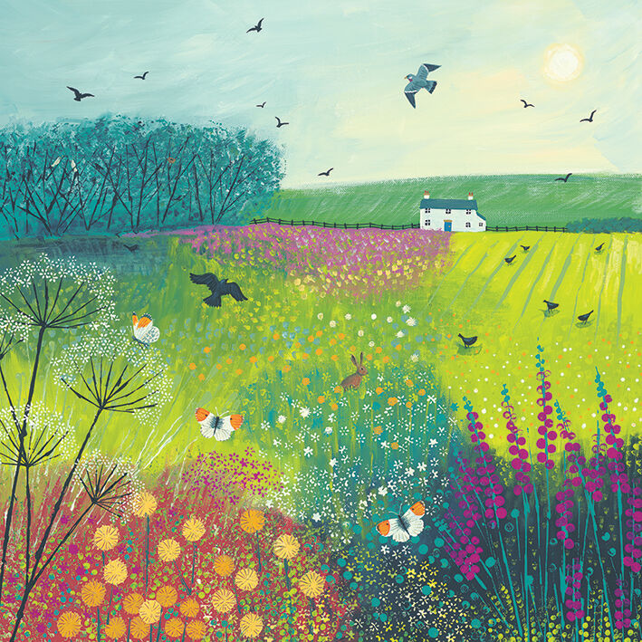 Midsummer Meadow Canvas Art Print by Jo Grundy