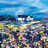 Blue Rig Canvas Art Print by Avril Thomson Smith