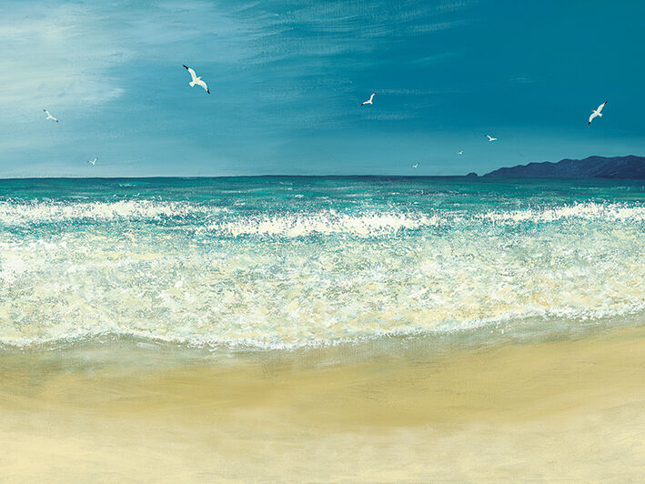 The Sound of the Sea Canvas Art Print by Jo Grundy