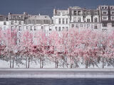 River Seine Infrared, Paris Canvas Art Print by David Clapp