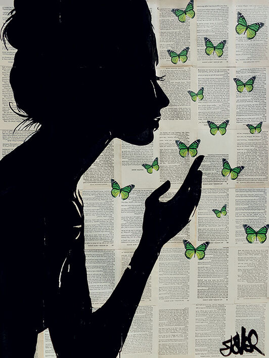 Simplicity - Green Canvas Art Print by Loui Jover