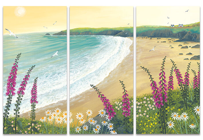 Dawn Over Foxglove Bay Canvas Art Print by Jo Grundy