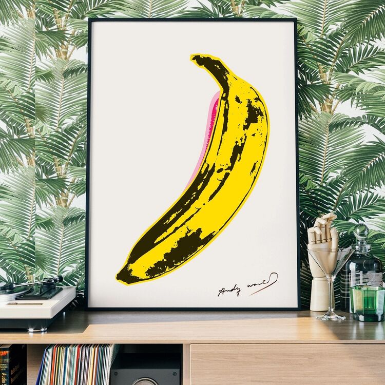 Banana Framed Art Print by Andy Warhol