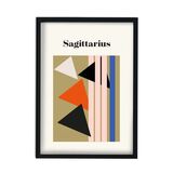 Sagittarius Zodiac Star Sign Giclée Retro Framed Art Print