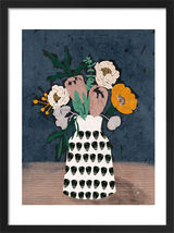 Moody Floral II Framed Art Print by Erum Khalili