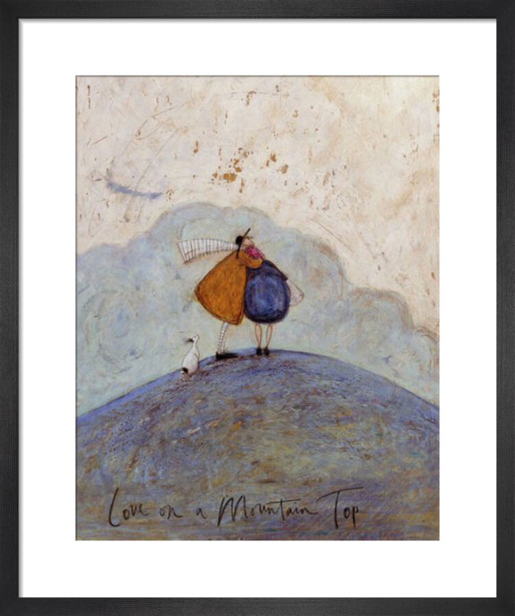 Love on a Mountain Top Framed Art Print by Sam Toft