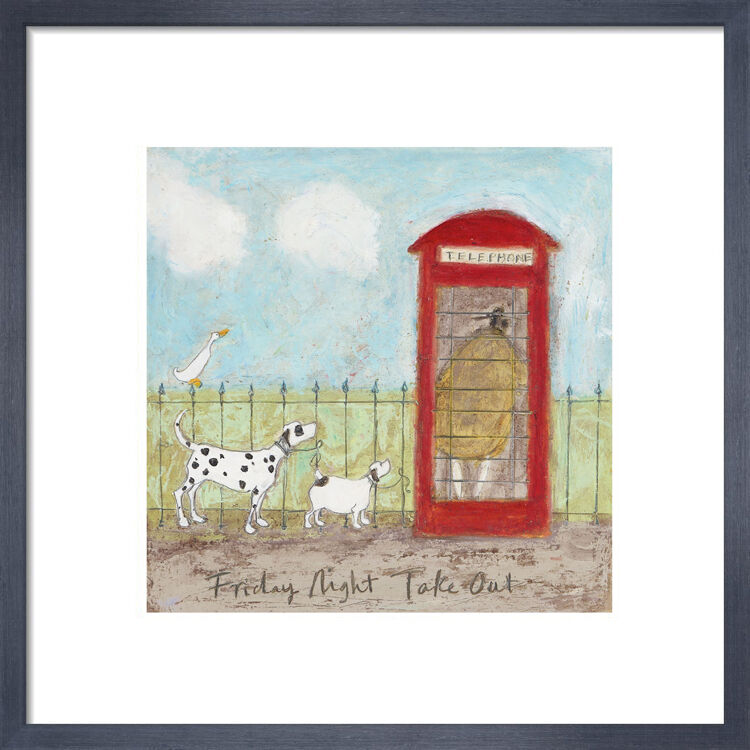 Friday Night Takeout Framed Art Print by Sam Toft