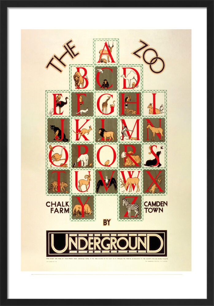 The Zoo By Underground, 1928 Framed Art Print by Herry Perry