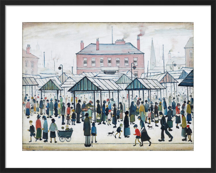 Market Scene, Northern Town, 1939 Framed Art Print by L.S. Lowry