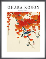 Bird and Red Ivy Framed Art Print by Ohara Koson