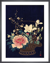 Basket of Flowers Framed Art Print by Ohara Koson