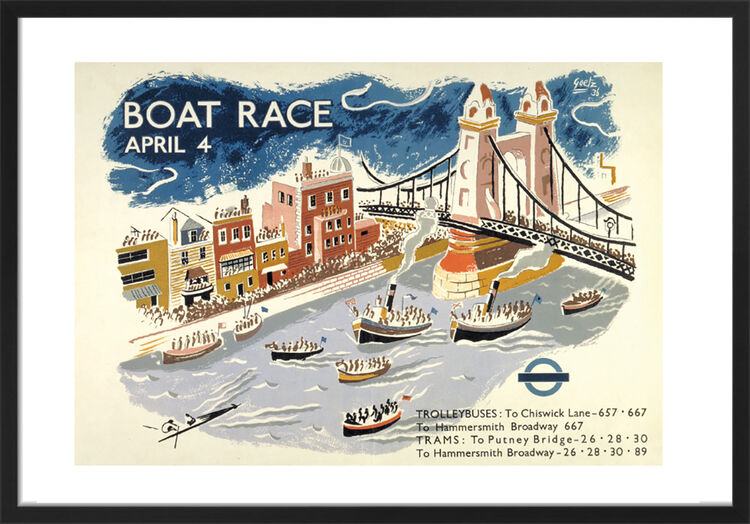 Boat Race, 1936 Framed Art Print by Walter Goetz