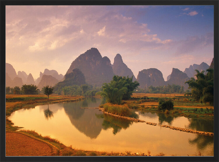 River Li, China Framed Art Print by David Noton