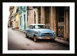 Cuba Havana Classic Car Blue Framed Art Print by Howard Shooter