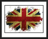 Retro Union Jack Framed Art Print by Anonymous Artist