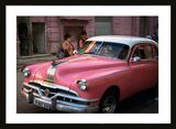 Cuba Havana Classic Pink Car Framed Art Print by Howard Shooter