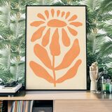 Simple Daisy Shape Flower Framed Print