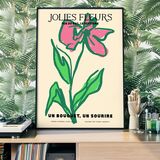 Beautiful Flowers Pink Flower Drawing Framed Print