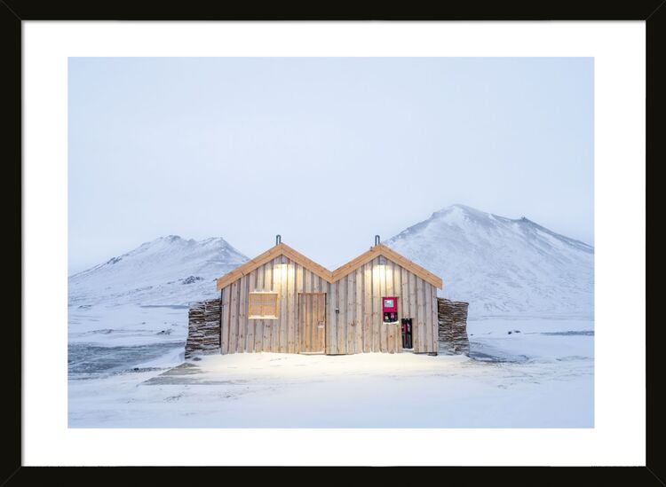 Iceland Hut Framed Art Print by Howard Shooter