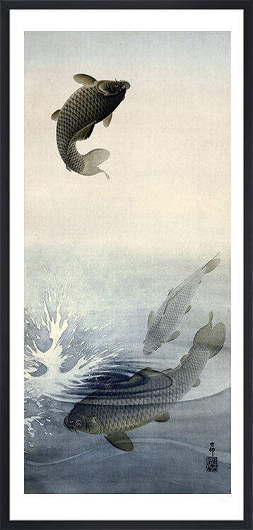 Carp Framed Art Print by Ohara Koson