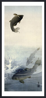 Carp Framed Art Print by Ohara Koson