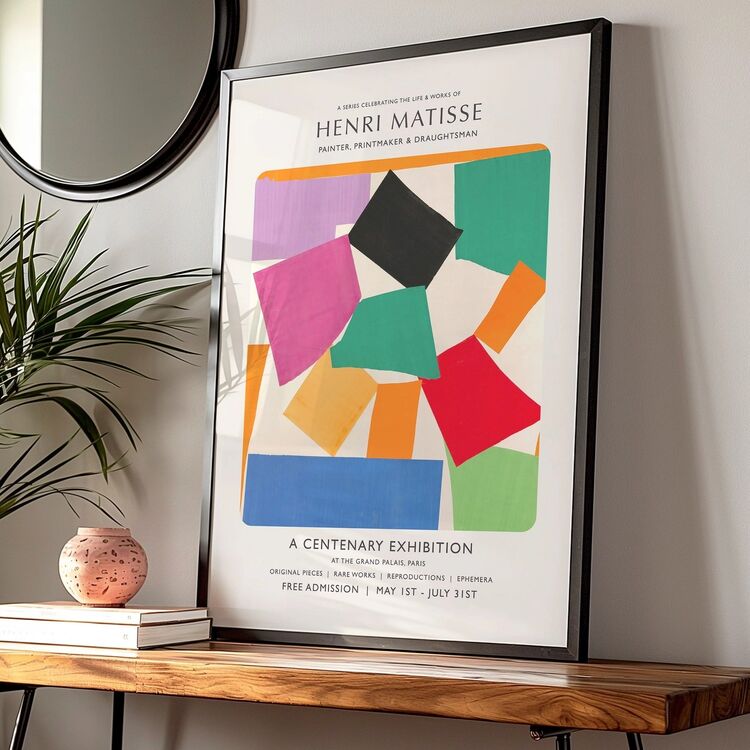 Matisse Paper Cut Outs Centenary Framed Exhibition Poster
