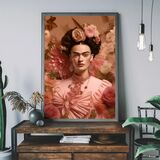 Frida Kahlo Peach Fuzz Framed Art Print