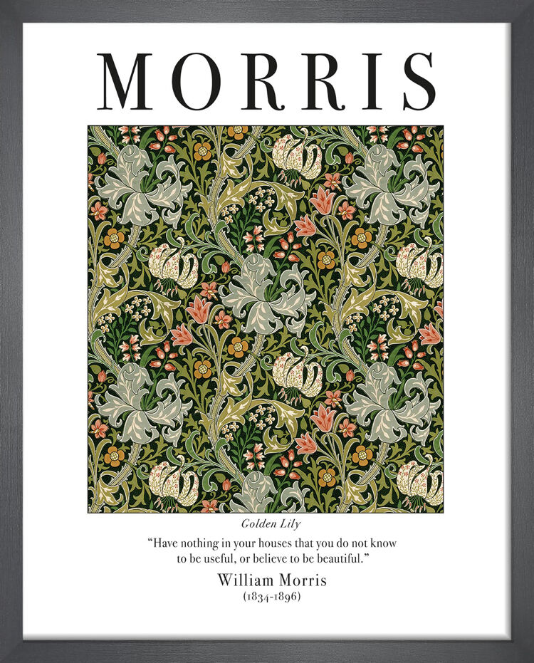 Golden Lily Framed Art Print by William Morris