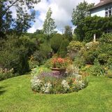 Lower Front Lawn with Rotunda Bed