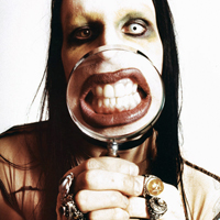 Marilyn Manson magnifying glass