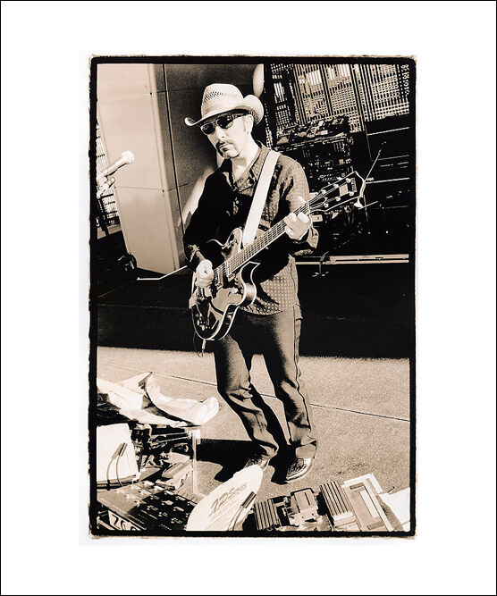 U2 The Edge rehearsal