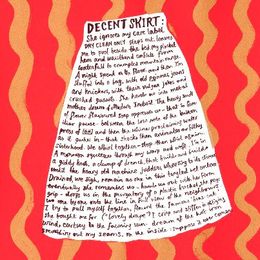 Decent Skirt. (Red/Gold)