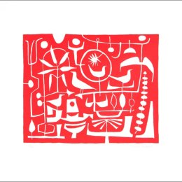 Abstract Birds (red)