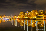River Aura by night